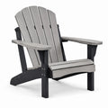 Adirondackstuhl Polyholz Grau und Schwarz