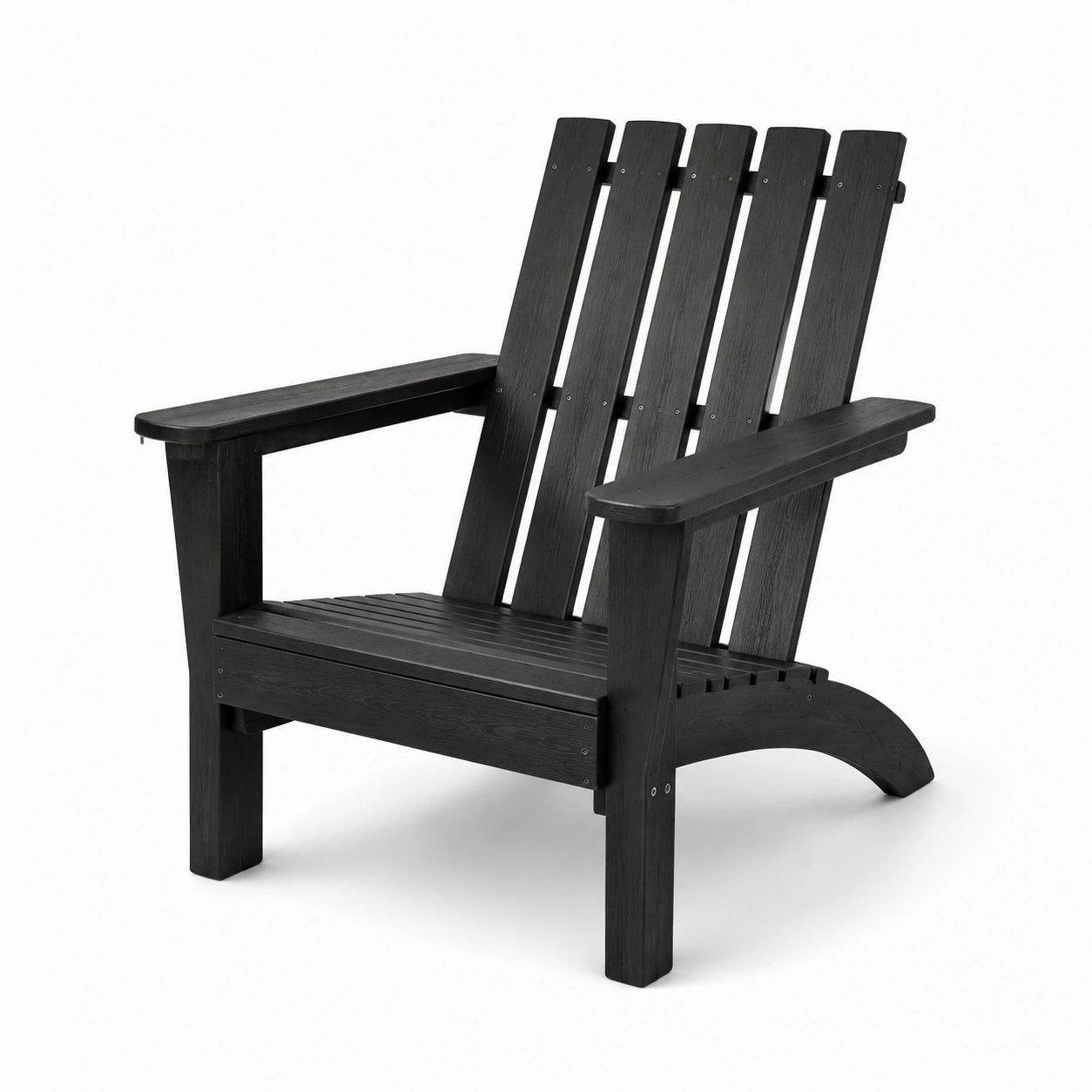 Adirondack Stuhl Eukalyptusholz Schwarz Outdoor