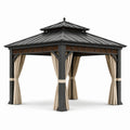 Aluminium Pavillon mit Stahldach und Polyester Vorhängen