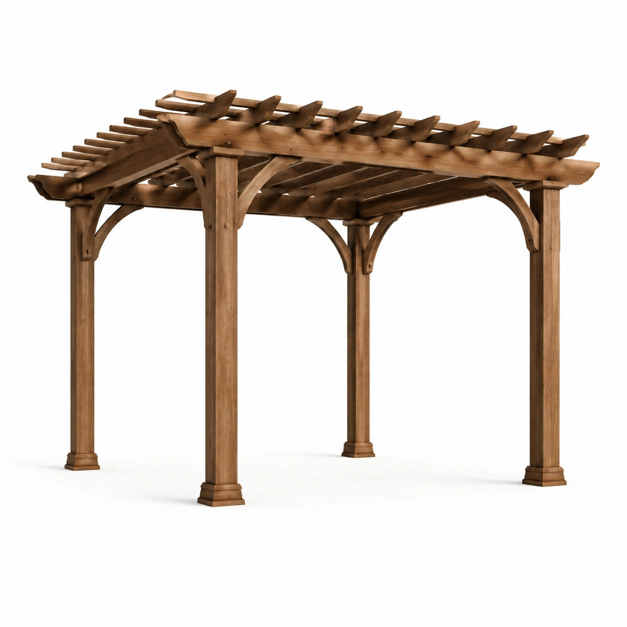 Gartenpergola aus Kiefernholz Braun 300x300x250 cm