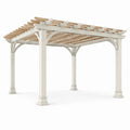 Pergola aus Aluminium und Zedernholz Weiß 300x400 cm