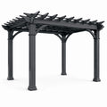 Pergola aus Aluminium 300x300x250 cm Schwarz