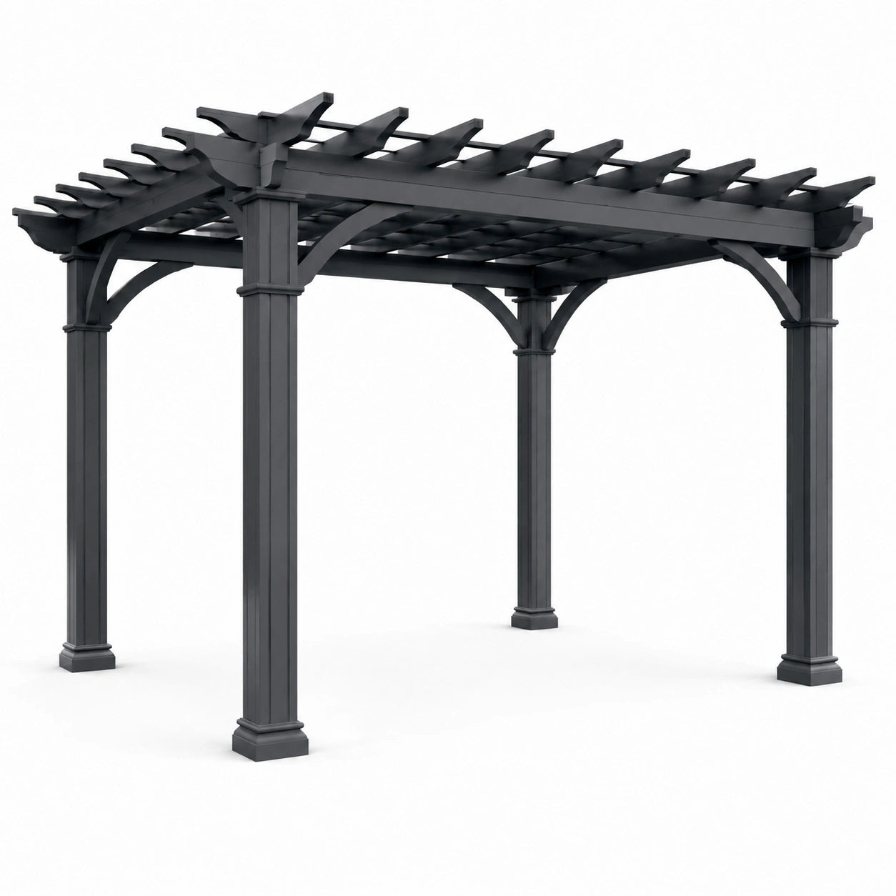 Pergola aus Aluminium 300x300x250 cm Schwarz