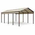 Stahlcarport mit Blechdach Braun 6x3x2.8m