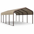 Metall Carport Überdachung Beige 600x300x250cm