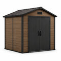 Kunststoff Gartenhaus Braun/Schwarz 210x190x225cm