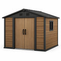 Gartenhaus aus Stahl und Kunststoff 270x220x230cm braun