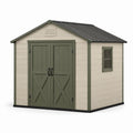 Gartenhaus aus Polyethylen mit verzinktem Stahldach Beige/Grün 230x223x254cm