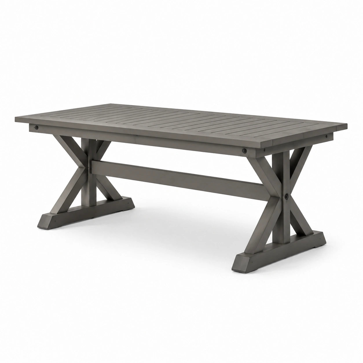 Gartentisch Aluminium Grau 200x90x75 cm