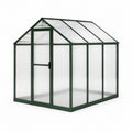 Gewächshaus Aluminium Polycarbonat Grün 190x185x195 cm