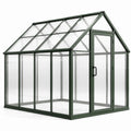 Aluminium Gewächshaus mit Polycarbonatplatten Grün