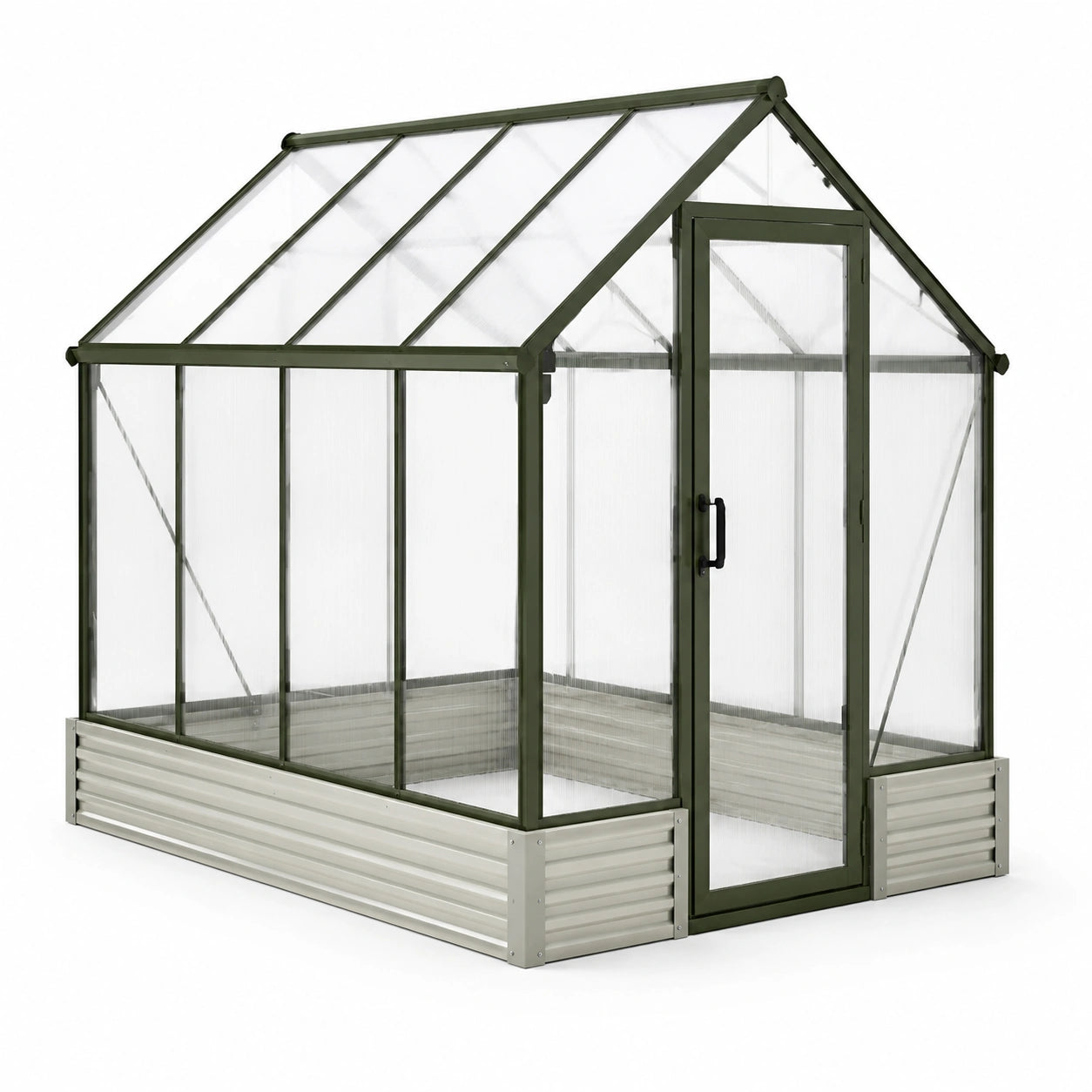 Aluminium-Gewächshaus mit Polycarbonat 250x190x195 cm