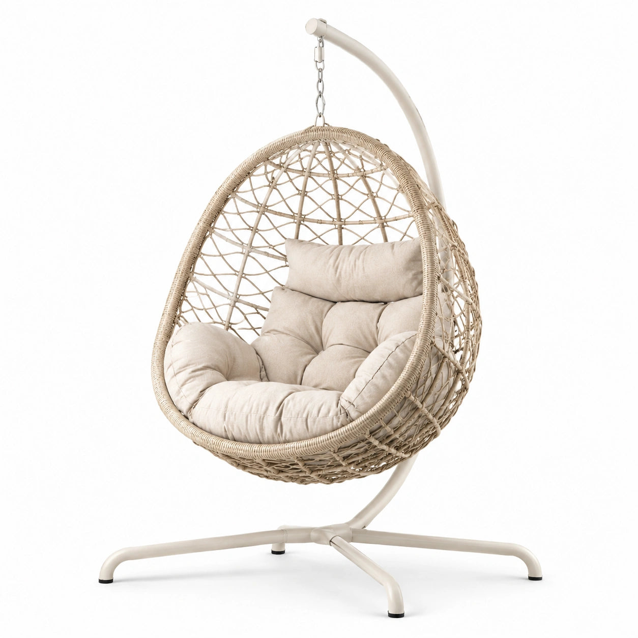 Polyethylen Rattan Hängesessel mit Stahlgestell